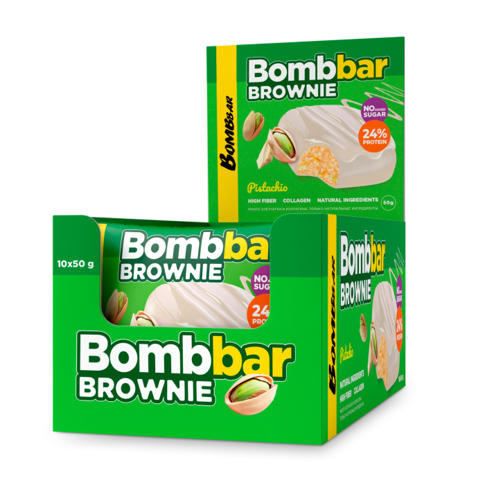 Протеиновый брауни Bombbar - Фисташка