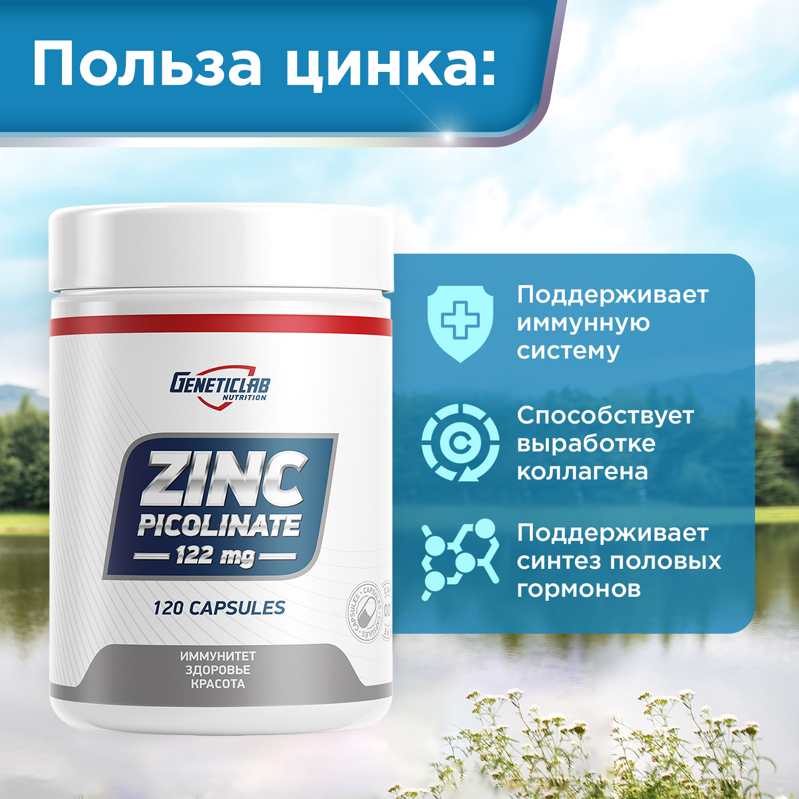 Цинк ZINC PICOLINATE 120 капсул