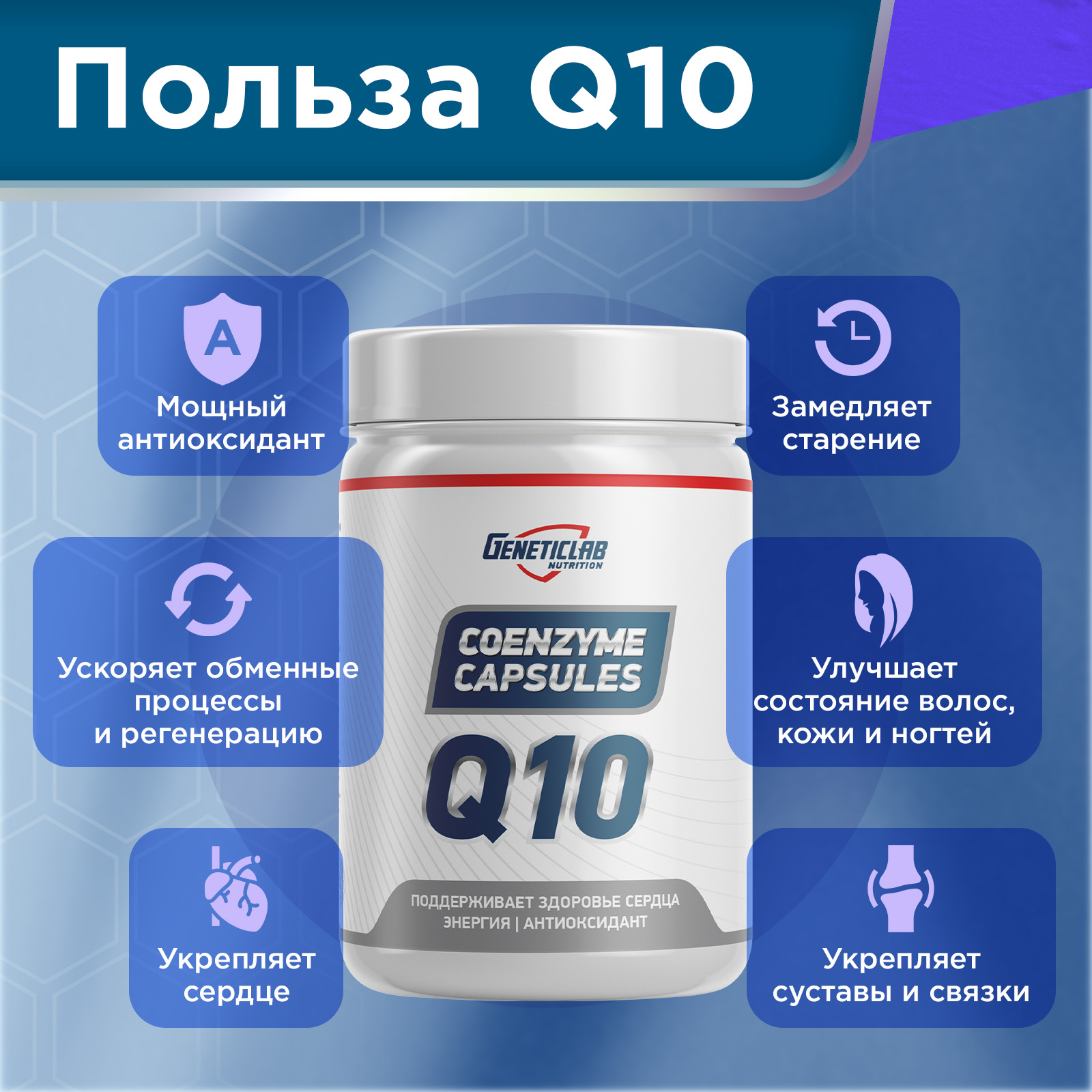 Коэнзим COENZYME Q10 60 капсул