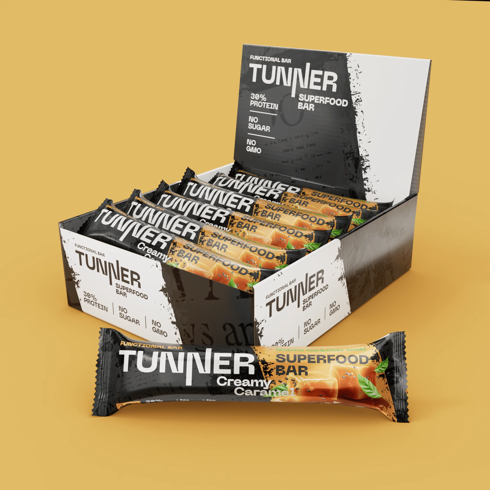 Функциональный батончик Tunner SUPERFOOD со вкусом «Сливочная карамель»