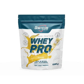 Сывороточный протеин Geneticlab WHEY PRO 1000 г Банан