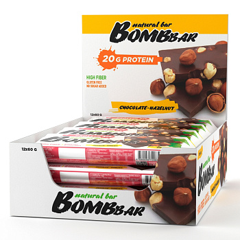 Протеиновый батончик Bombbar - Шоколад - фундук