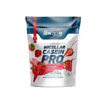 Протеин Geneticlab CASEIN PRO 1000 г Клубника
