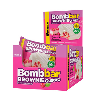 Протеиновый брауни Bombbar - Малиновый чизкейк
