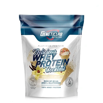 Сывороточный протеин Geneticlab DELICIOUS WHEY PROTEIN COCTAIL 900 г Ваниль
